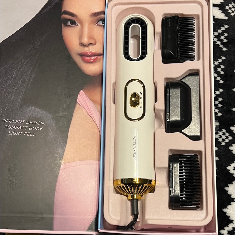Opulence, hairdryer brand, new, beautiful white and gold in color. Brand New